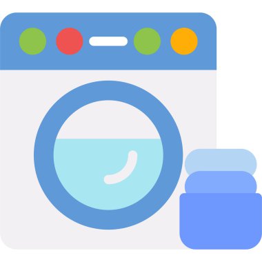 Çamaşır. Web simgesi basit illüstrasyon