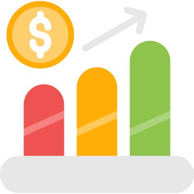 finansal grafik vektör simgesi