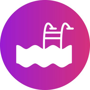 Yüzme havuzu. Basit resimleme