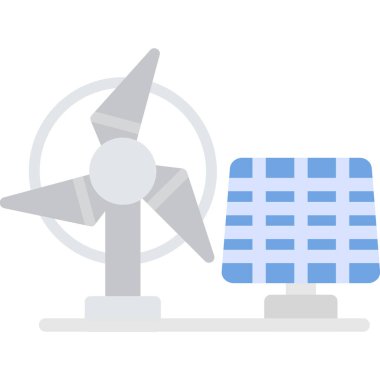 güneş paneli düz simgesi