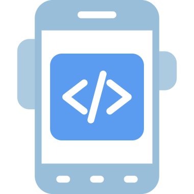 mobil geliştirme. Web simgesi basit illüstrasyon