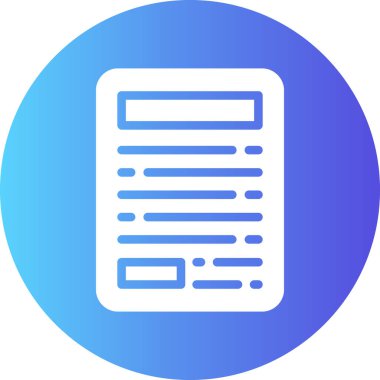 Belge simgesinin vektör illüstrasyonu