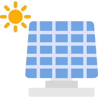 Güneş paneli enerji simgesi