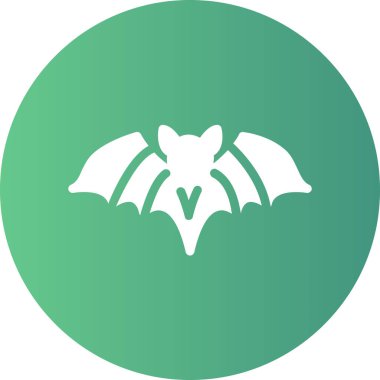 yarasa vektör glyph çember tasarımı