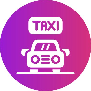 Taksiyle. Web simgesi basit illüstrasyon