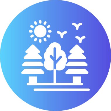 Ağaçlar. Web simgesi basit illüstrasyon