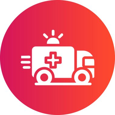 ambulans simgesi vektör illüstrasyonu