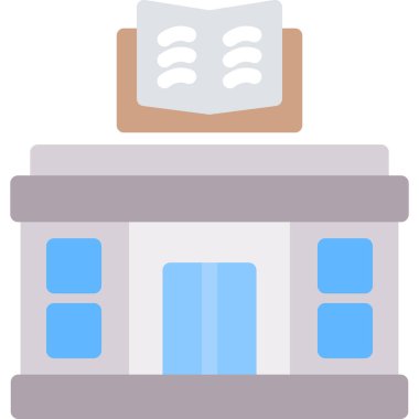 Yapı mimarisi simgesi düz stil