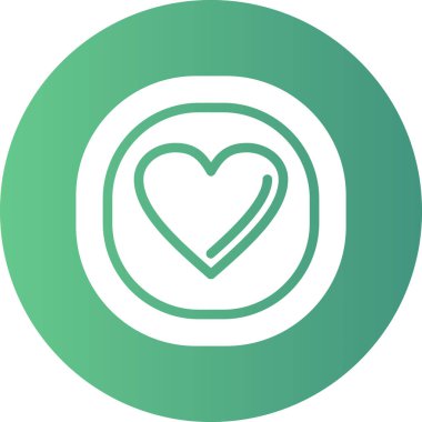 Kalp ikonu vektör illüstrasyonu