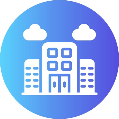 bina simgesi, vektör illüstrasyonu basit tasarım