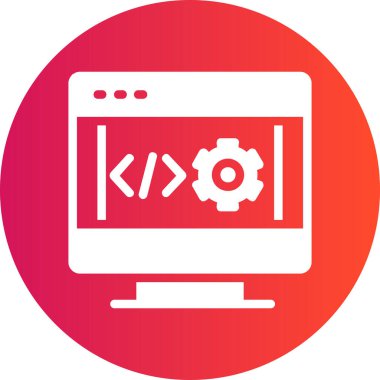 Düz biçimli web tasarım geliştirme simgesi