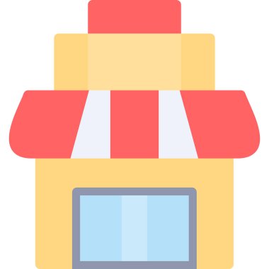 Alışveriş web simgesi basit illüstrasyon