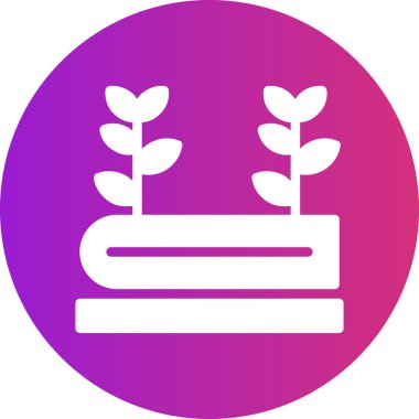 Bir bitki simgesinin vektör illüstrasyonu