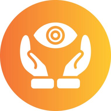 Dairesel ikon vektör illüstrasyonlu insan gözü