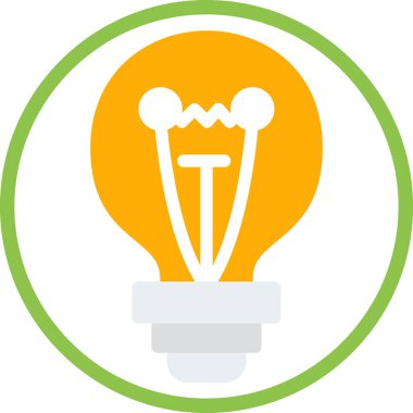 Ampul. Web simgesi basit illüstrasyon