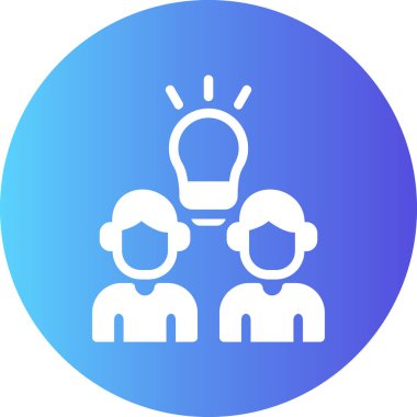 Benzersiz fikir ikonu vektör illüstrasyonu