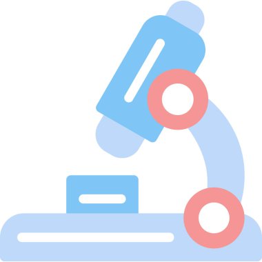 mikroskop modern simge, vektör illüstrasyonu