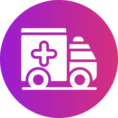 Ambulans simgesinin vektör çizimi