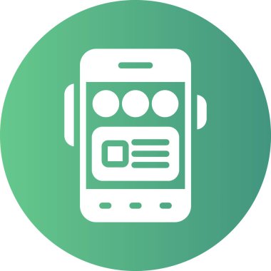 Cep telefonu simgesi, vektör illüstrasyonu