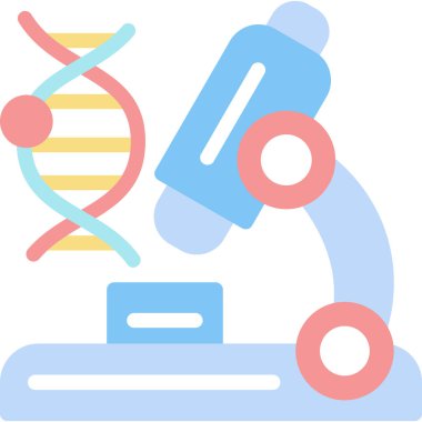 Mikroskop. Web simgesi basit illüstrasyon