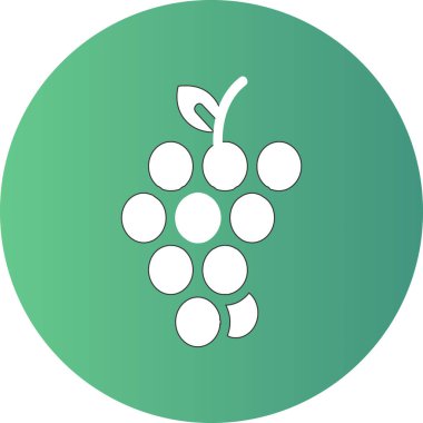 Üzüm simgesi, vektör illüstrasyonu