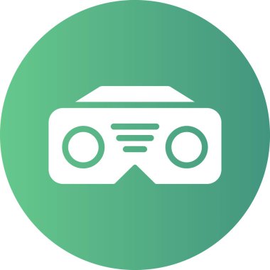 Sanal gerçeklik. Web simgesi basit illüstrasyon