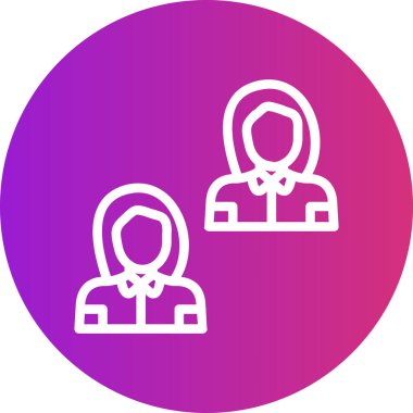 Yuvarlak daireli bir adamın vektör simgesi