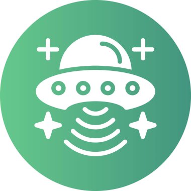 Moda biçimi izole edilmiş arkaplan UFO simgesi