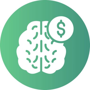 beyin ikonu vektör illüstrasyonu