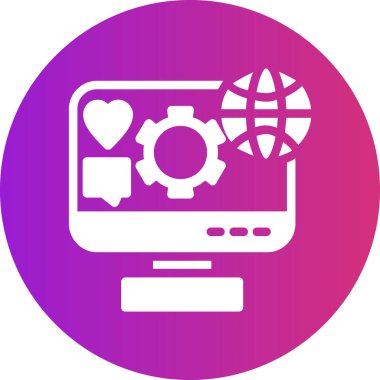 seo modern simgesinin vektör illüstrasyonu