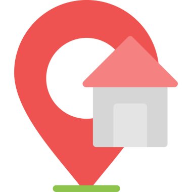 ev konumu haritası broşu ev şeklinde