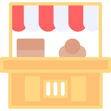 Dükkan. Web simgesi basit illüstrasyon