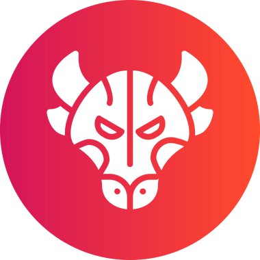 Bull modern ikon vektör illüstrasyonu