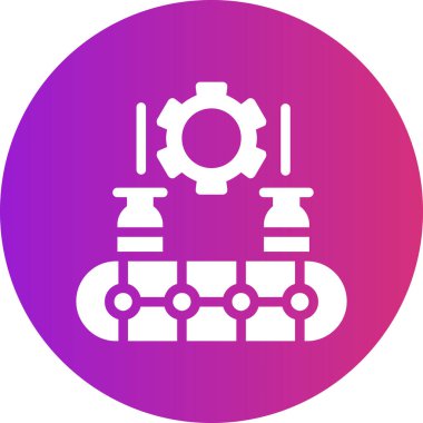 Bir robot simgesinin vektör illüstrasyonu