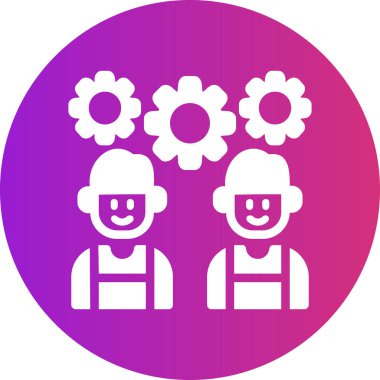 Mühendis. Web simgesi basit illüstrasyon