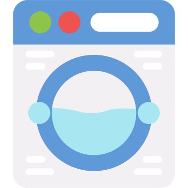 Çamaşır Servisi Düz, Basit Vektör Tasarımı