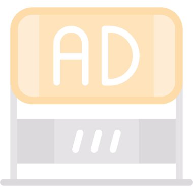 Retro retro simgenin düz vektör çizimi.