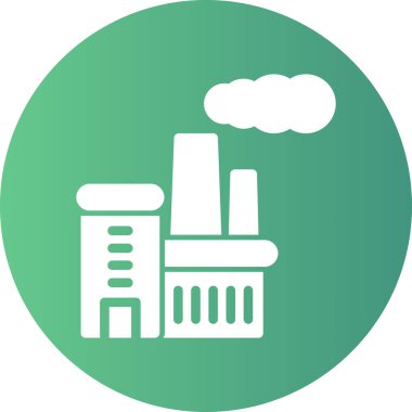 Fabrika simgesi vektör illüstrasyonu