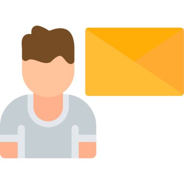 zarf e- posta simgesi, vektör illüstrasyonu