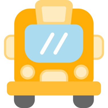 Otobüs simgesi. vektör illüstrasyonu