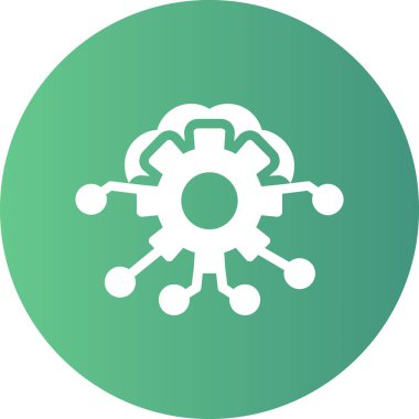 Cog vektör simgesi modern illüstrasyon