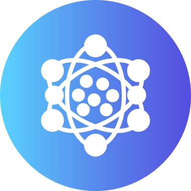 Çember simgesi olan mavi bir arkaplanın vektör çizimi