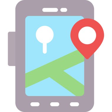 gps gps konum simgesi düz biçimli