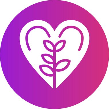 güzel kalp kabartma vektör simgesi