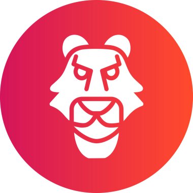 hayvan yüzü ikon vektör illüstrasyonu