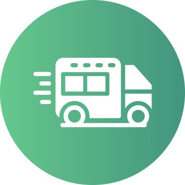 Otobüs Düz Vektör Simgesi