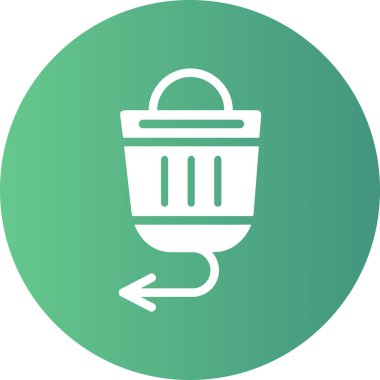 Çöp sepetinin vektör illüstrasyonu, basit simge