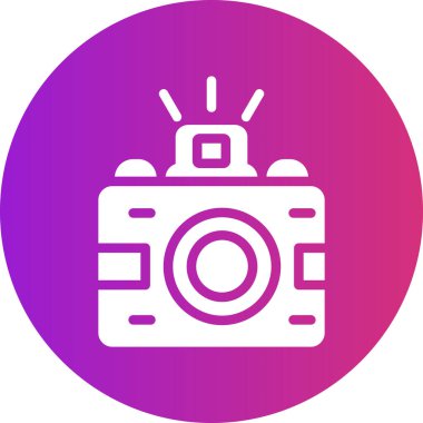 Kamera. Web simgesi basit illüstrasyon