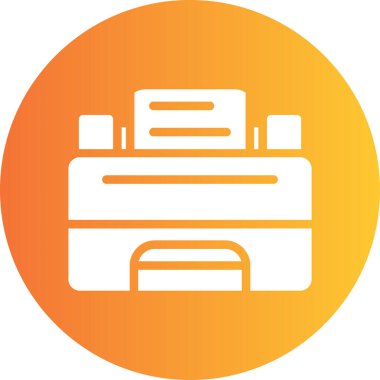 Yazıcı simgesinin vektör illüstrasyonu