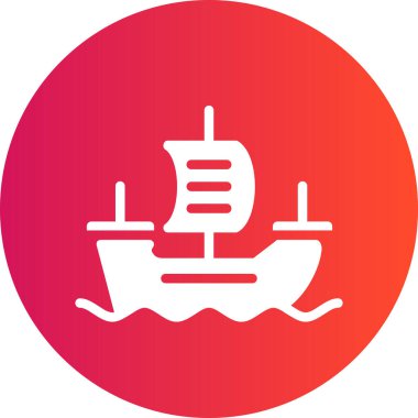 Gemi simgesi vektör illüstrasyonu